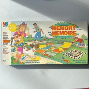 Vintage 1986 Match And Move Memory Board Game Complete Milton Bradley Kids 80's